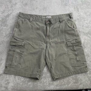 Carhartt Shorts Men 40 Rugged Flex Relaxed Fit Canvas Utility Workwear Green 10”